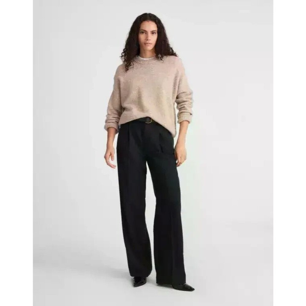 MADEWELL Slouchy Straight Pant 6 Dark Navy Stripe Dress Career Work NWT B56